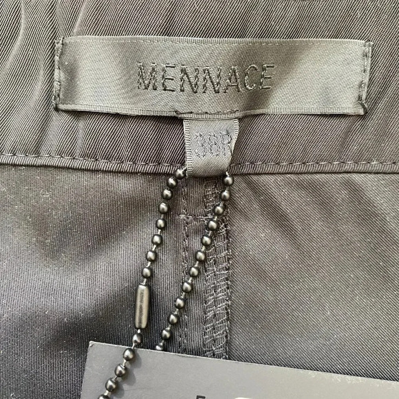 NWT Mennace Shop Flat Front Cargo Straight Leg Pants Men's Size 36 Black Utility - Picture 12 of 15